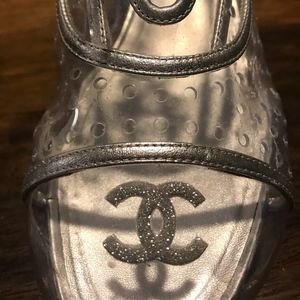 Chanel Lace up PVC Bootie Size 39